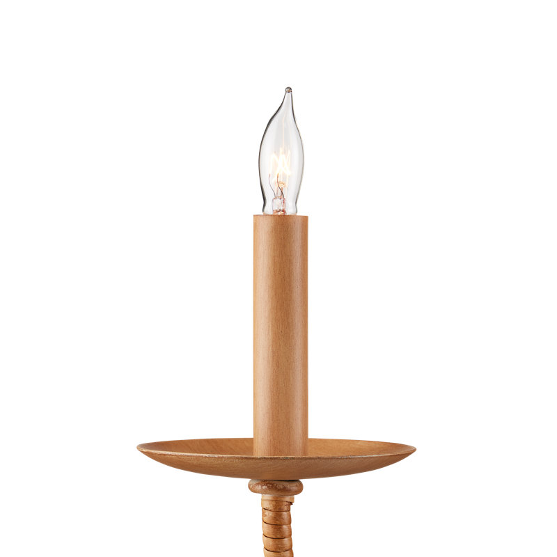 Saxon LED Chandelier, Saddle Tan