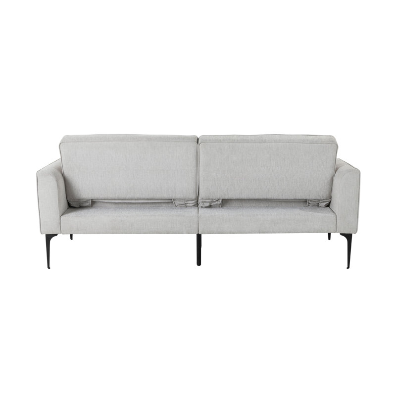 Serta Paulsen Split Back 83.1" Convertible Sofa, Metal Leg, Easy Assembly, Gray