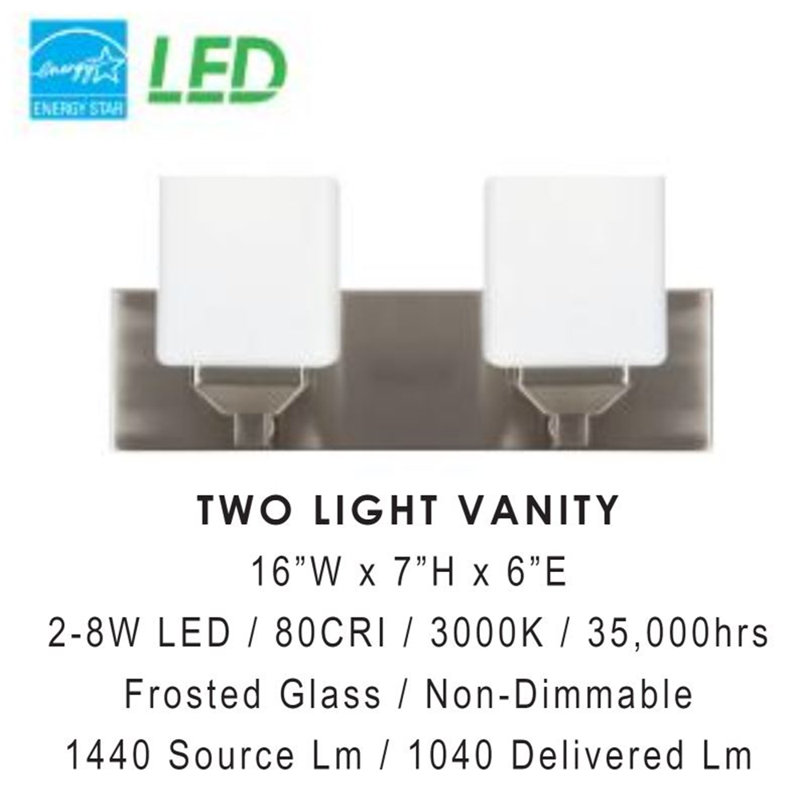 Éclairage pour salle de bain 2 lumières DEL Deia