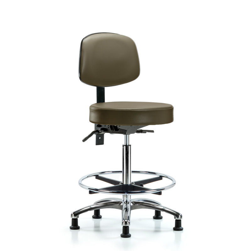 Chaise de travail, Taupe, Patins, Non inclinable inclus