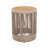 Outdoor Rope Chaise Lounge Set With Adjustable Backrest, Teak Look Wood Side Table, And Beige Cushions For Patio And Poolside Relaxation-1497833810-1497833815