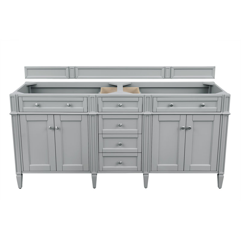 Brittany 72'' W Double Bathroom Vanity Base, Urban Gray