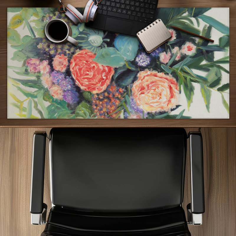 Flowers melody - 15.75"x31.50" Desk mat