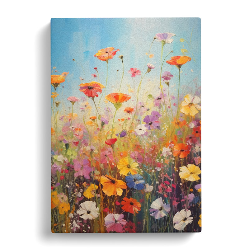 Wildflowers Informel No.3 - Wrapped Canvas, 76cm H x 50cm W x 3cm D