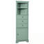 Armoire de rangement d'angle avec 3 tiroirs et tablettes réglables-1544435693