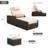 Outdoor Metal Chaise Lounge with Table , Cushion Included-218296288-218296289