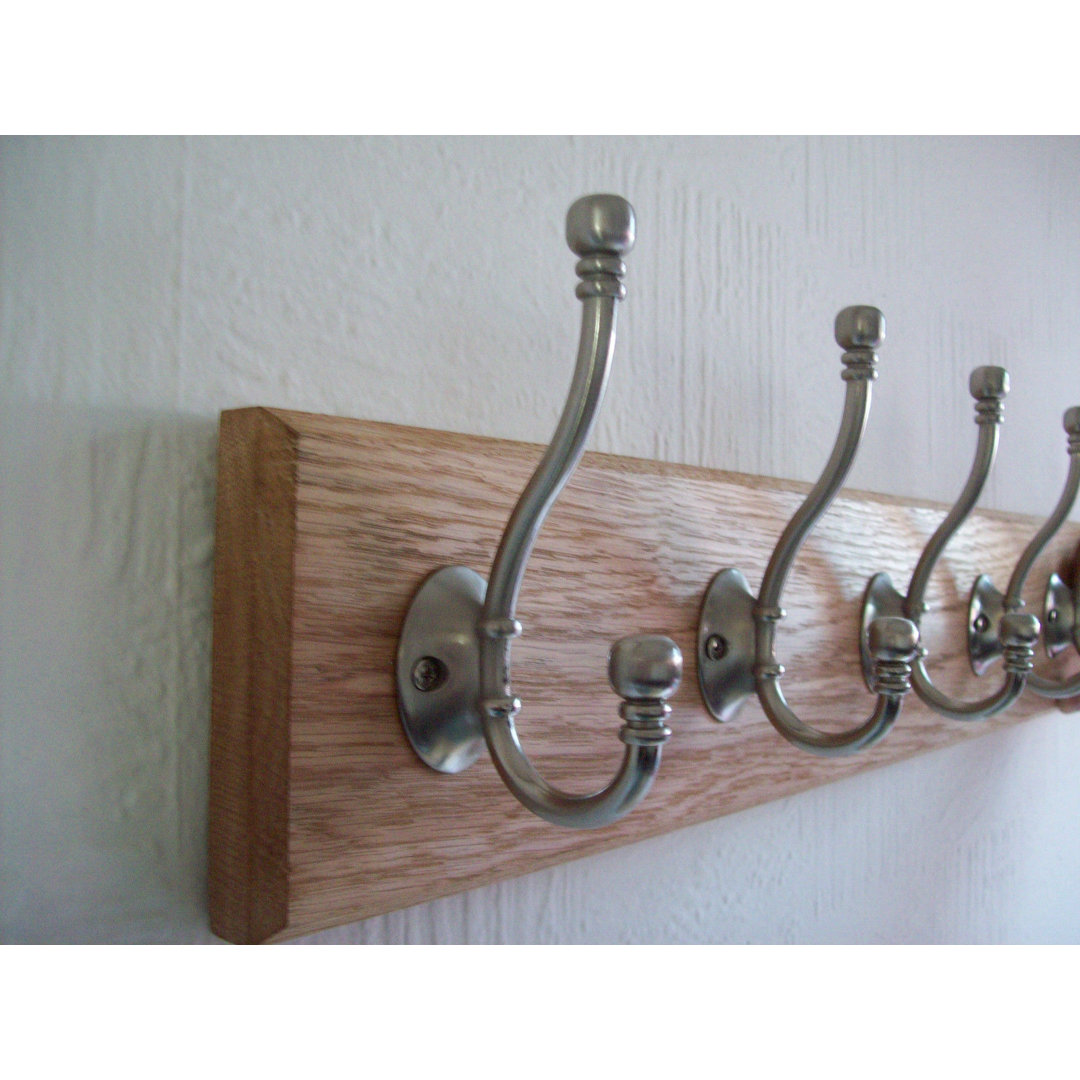 Solid Wood 9 - Hook Wall Mounted Coat Rack