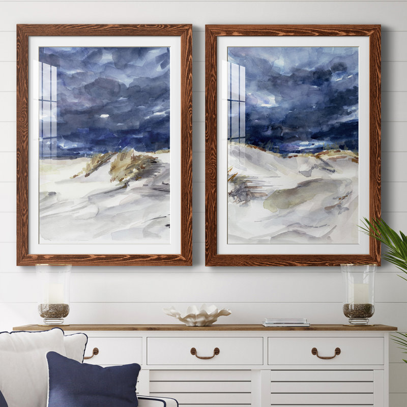 Stormy Front I Premium encadré mat - prêt à être accroché, H 31,5 po x l 47 po x P 1,5 po, Cadre en érable
