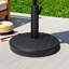 Tyleia 45 lb Base de parasol autoportante en béton, noir