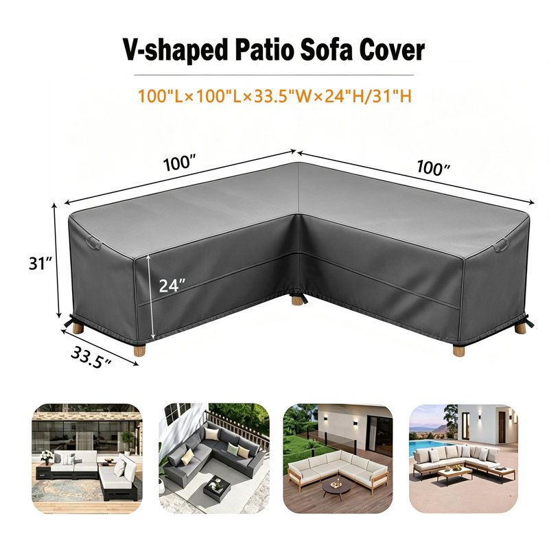 100'' Outdoor Patio Sectional Cover