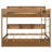 Twin  over twin Bunk Bed with Trundle – Space-Saving Wooden Bed with Built-In Storage for Kids & Guests, Antique Wood-908843964-908843962