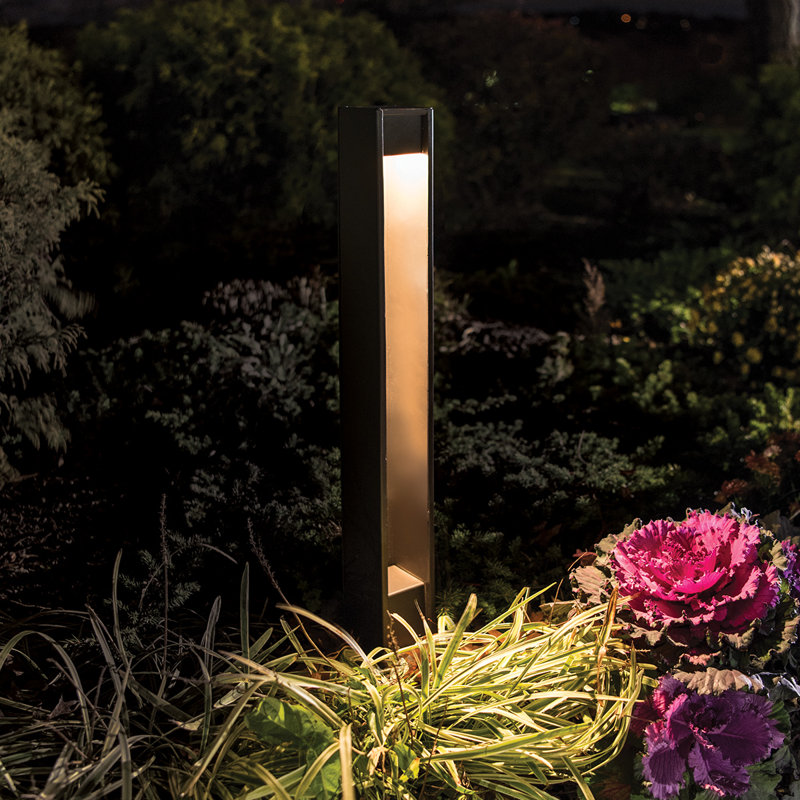 Gate LED Bollard Light, 2700K, Bronze on Aluminum