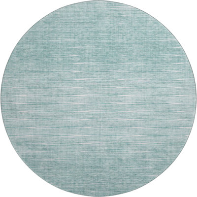 Premium Machine Washable Prisco Aqua Rug
