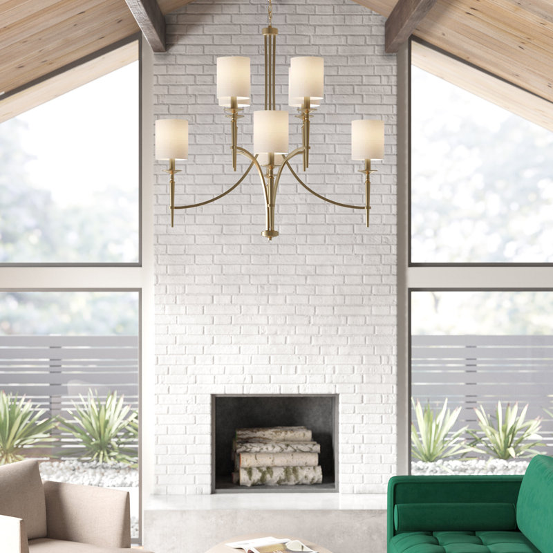 Soren 8 - Light Dimmable Classic / Traditional Chandelier, Aged Brass