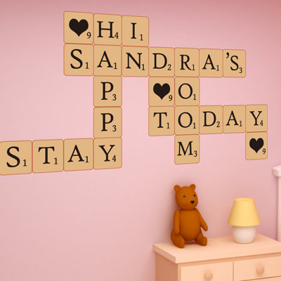 Text & Numbers Non-Wall Damaging Wall Decal