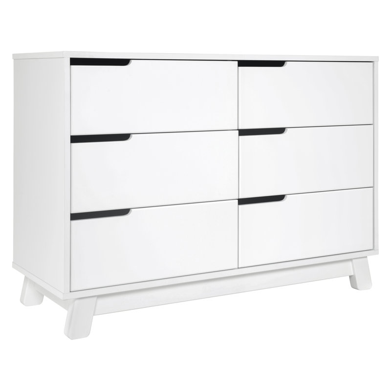 Hudson 6 Drawer 48" W Double Dresser, White