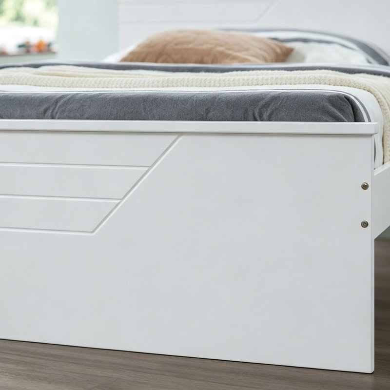 Modern White Twin Bed