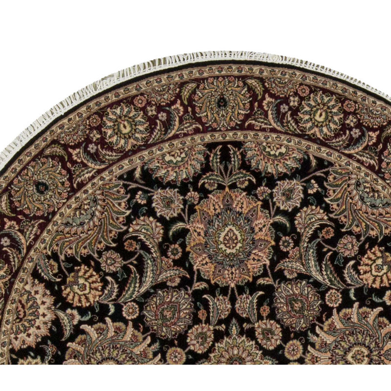 One-of-a-Kind Manchuria Hand-Knotted High-Quality Round Area Rug