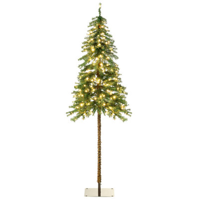 6ft Tall Prelit Pencil Artificial Christmas Tree