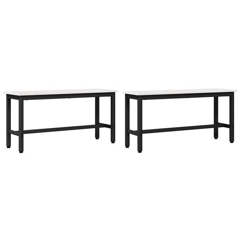 Upholstered Bench, White
