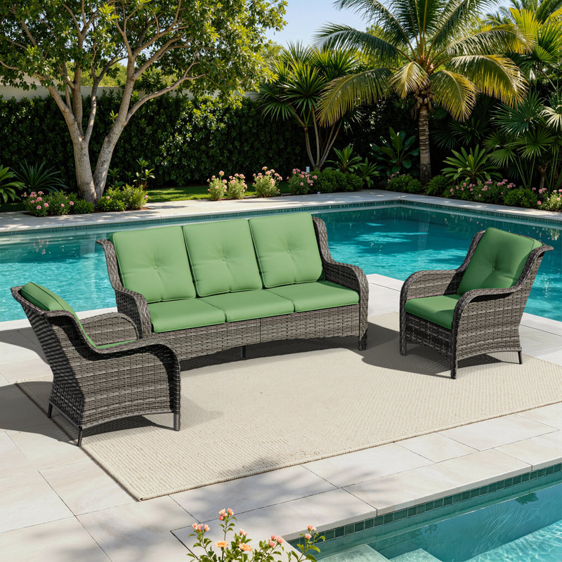 5-person Patio Furniture Set, Green