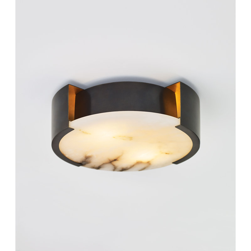 Kelly Wearstler Melange Small Flush Mount, Bronze, 4.5" H x 13.625" W x 13.625" D