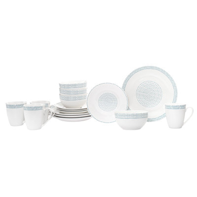 Staccata 16 Piece Porcelain Dinnerware Set
