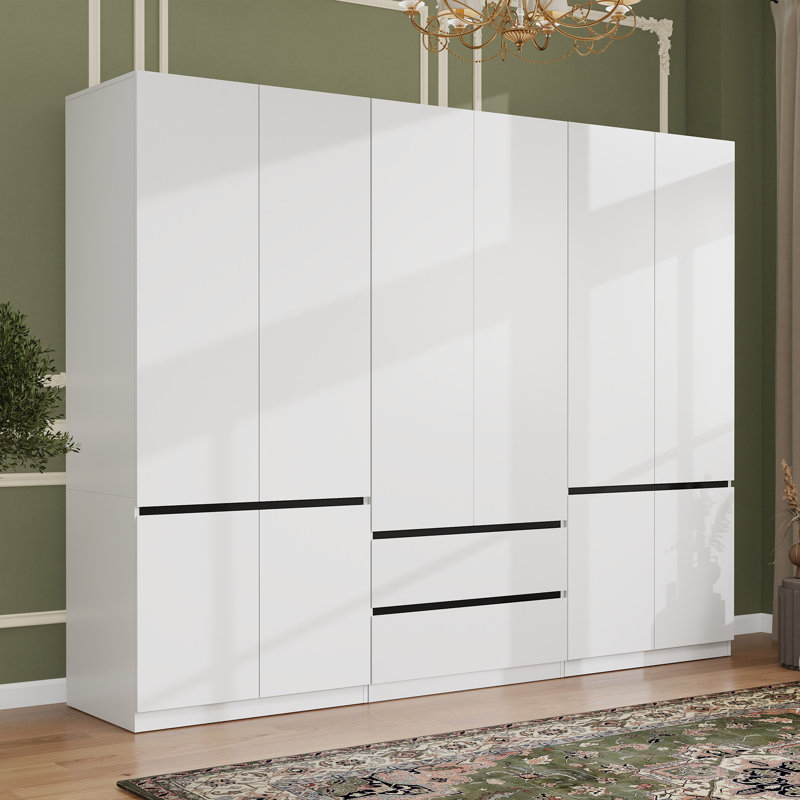 Armoire 75 "H 6" avec 2 tiroirs (ensemble de 3)