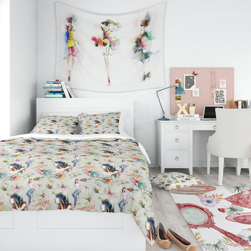 Ensemble de housse de couette adolescent, Housse de couette double / grand et 2 taies