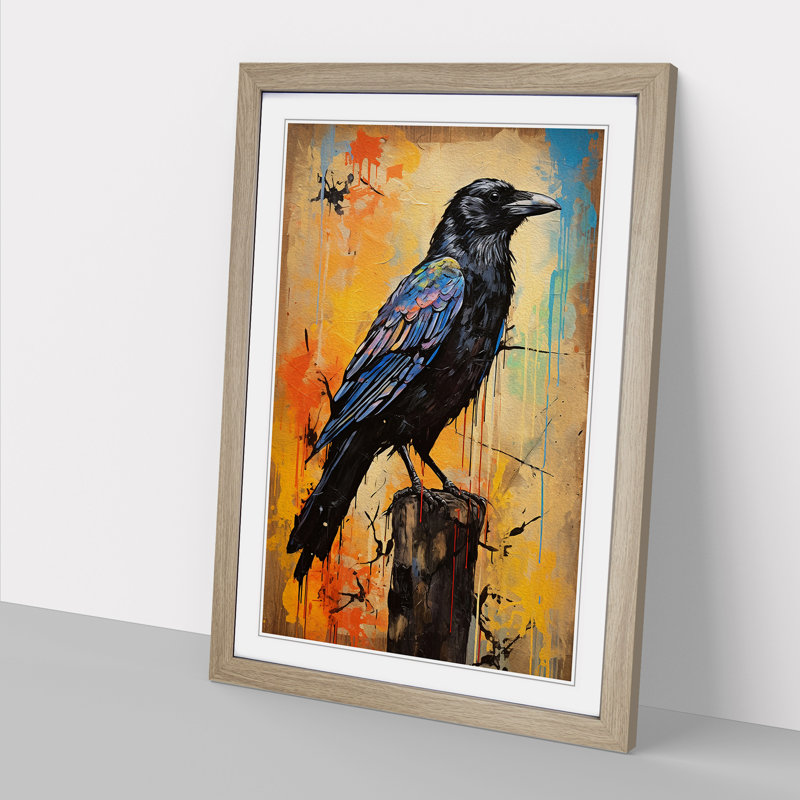 Single Picture Frame Print on Wood, 34cm H x 25cm W, Oak Framed