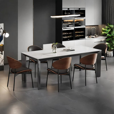 Modern light luxury dining table and chair set