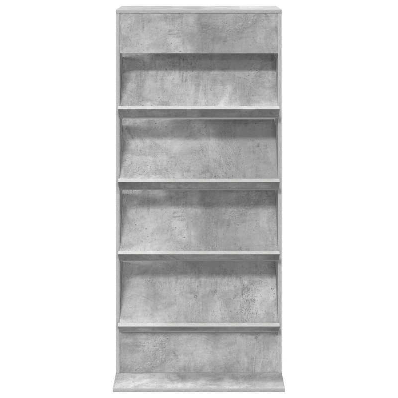 Wood Free Standing Magazine Rack, Concrete Grey