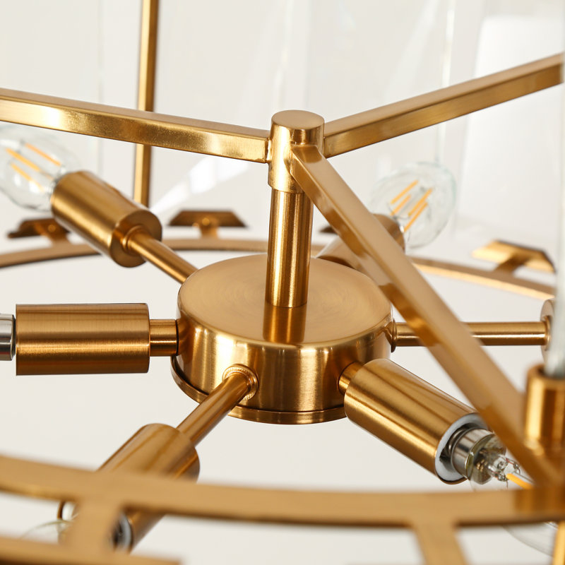 Beatriz 6 - Light Dimmable Gold Crystal Chandelier