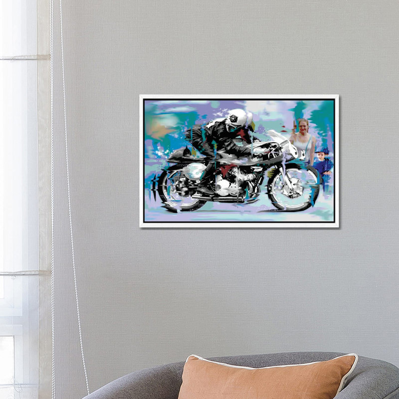 Speed by D13EGO - Painting on Canvas, 66.04 cm H x 45.72 cm W, White Framed Canvas