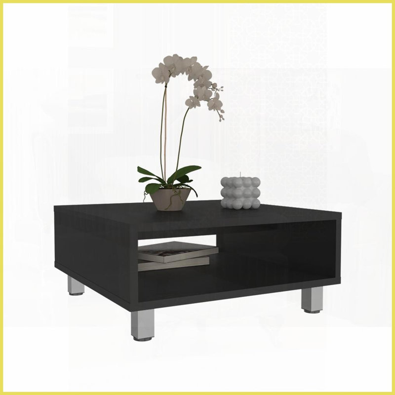 Table basse carrée noire Minimalist