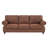 88" Wide Fabric Rolled Arm Sofa Nailhead Trim & Solid Wood Legs-1447206651