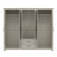 Limestone 6 Door 2 Drawer Wardrobe with Mirror-119009979