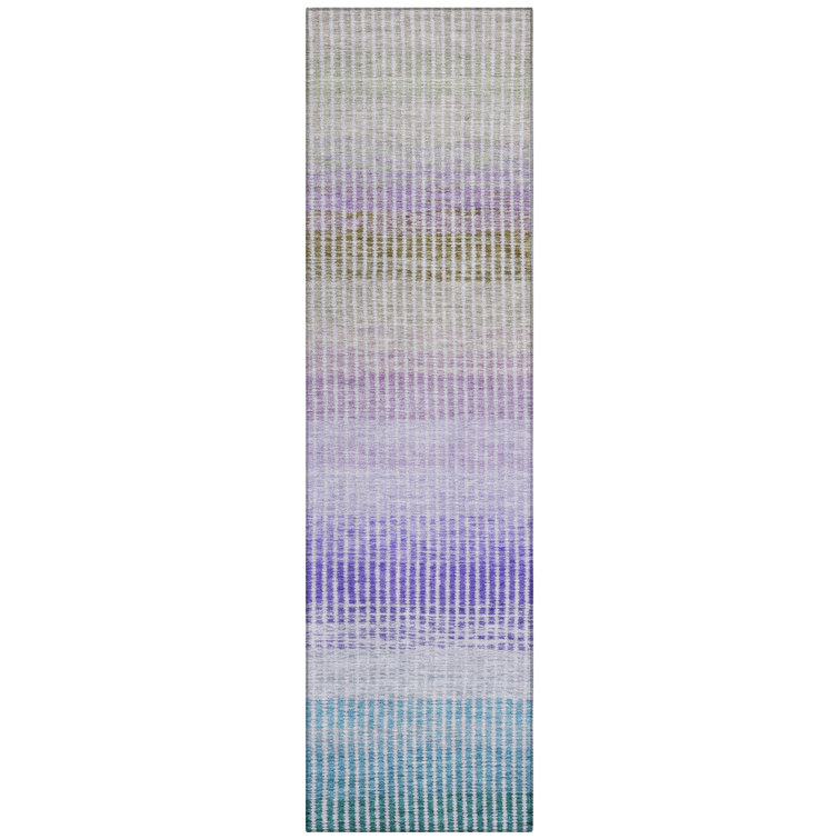 Machine Washable Indoor/Outdoor Jouett ACN2313 Stripes Rug
