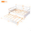 Lit de jour double en bois avec lit gigogne simple-124917392-124917391
