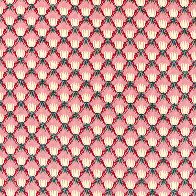 Tulip & Bird Fabric, Amaranth/Blush