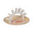 Decorative Sunshine Trinket Tray for Home Decor - Cute Accent Tray for Coffee Table, Jewelry Storage, or Bedroom Decor - 5.5", Ivory & Tan