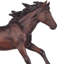 Dark Brown Galloping Horse Statue