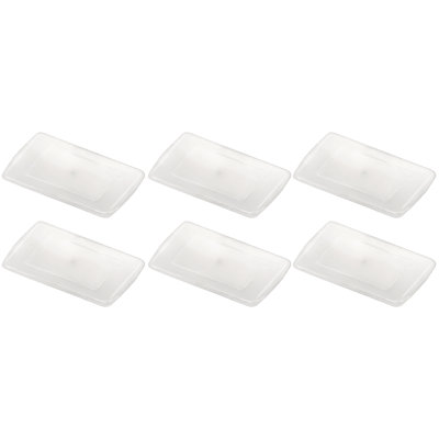  Couvercle de bac multi-usages, transparent, paquet de 6