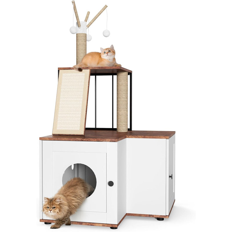 Solid Wood Litter Box Enclosure