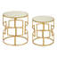 Elsner Glass Top Drum Nesting Tables