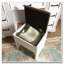 Bureau de coiffeuse 47,2 "avec miroir coulissant, grand ensemble de meuble-lavabo avec lumières DEL, coiffeuse avec tabouret de rangement 47,2"