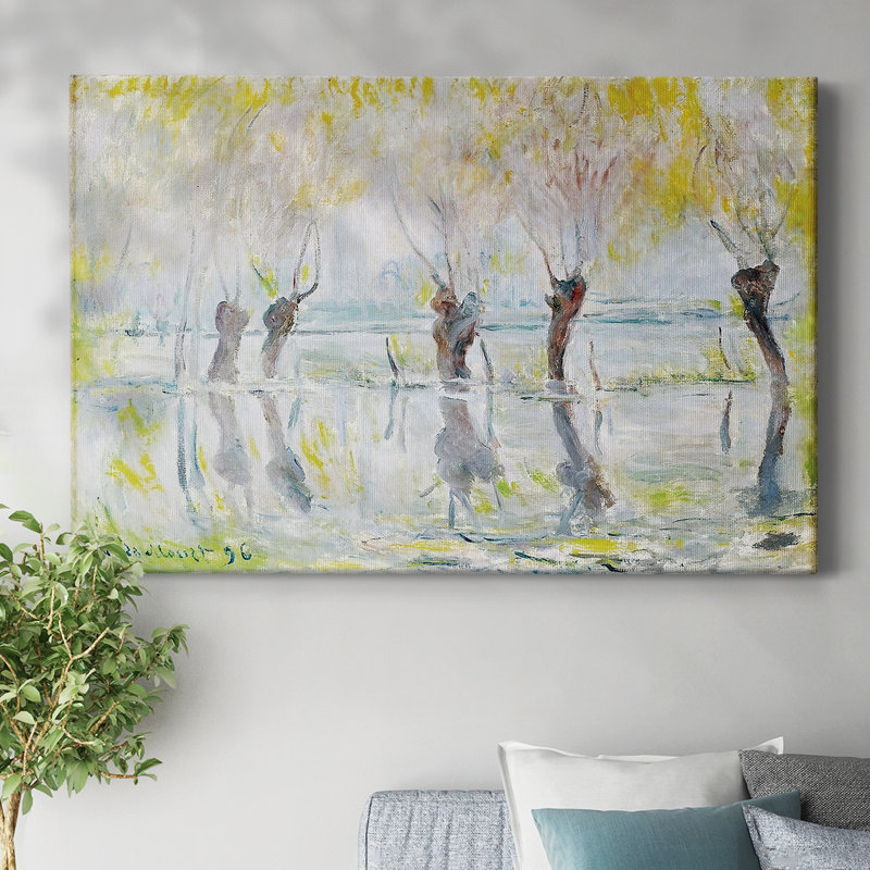 Flood at Giverny, 1896-Gallery Wrapped Canvas, 12" H x 18" W