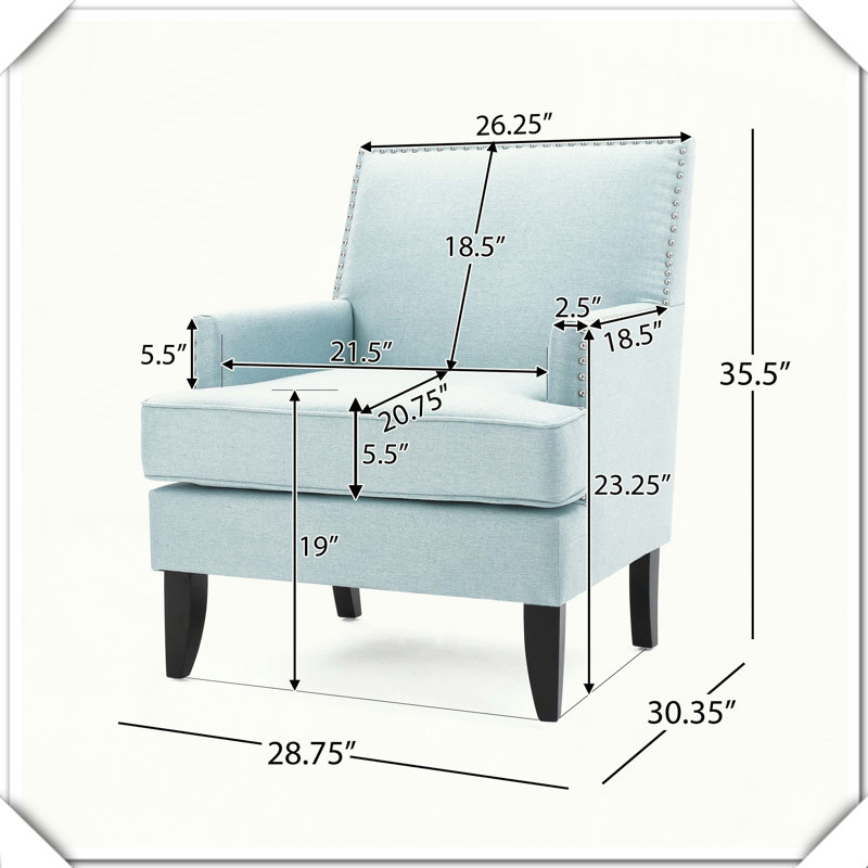 Fauteuil club moderne pour la maison, Bleu clair