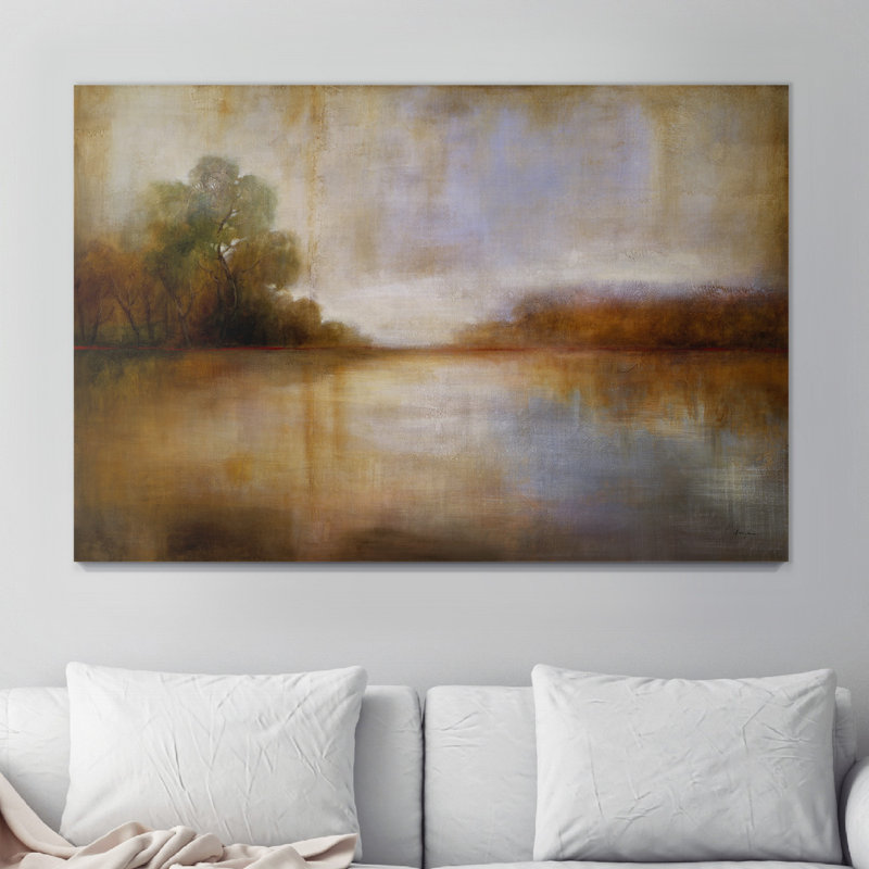 « serene moment », peinture sur toile tendue, H 27 po x l 18 po x P 1 po