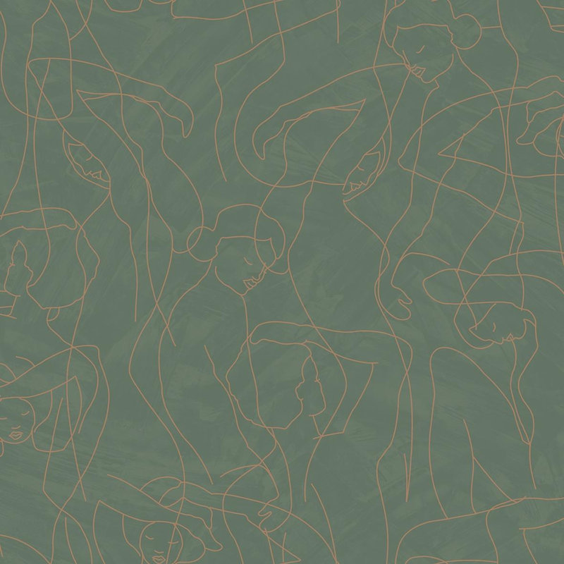Rouleau abstrait Teviston, Vert